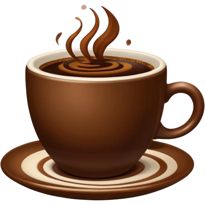 plain Coffee without Saucer, Brown Cup, no saucer. emoji