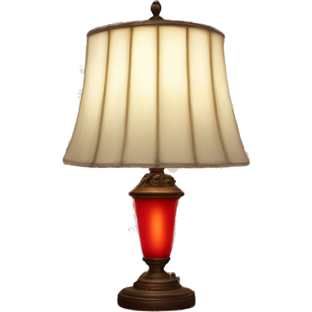 Tiffany lamp in red and white emoji