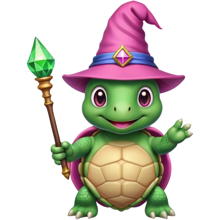 Pink wizard turtle emoji