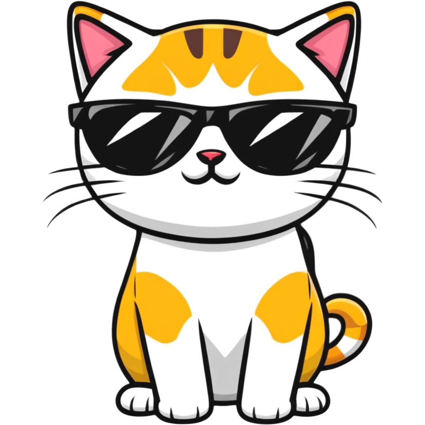 Cat with sunglasses emoji