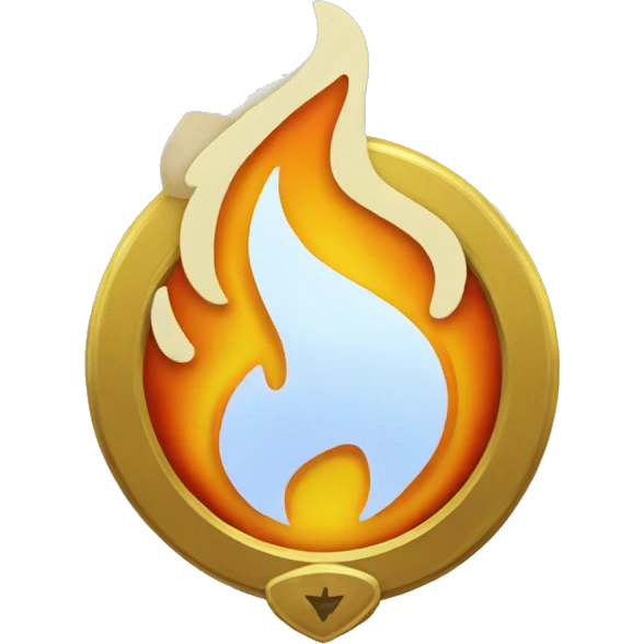 golden fire badge emoji
