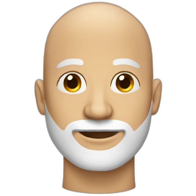 Bald man with a beard emoji