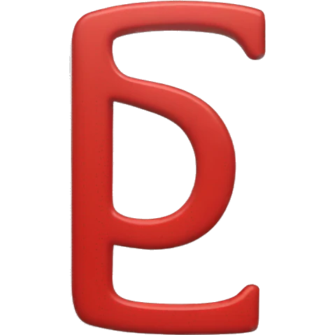 white letter s in a red box emoji