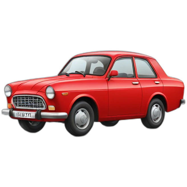 Red moskvich car emoji