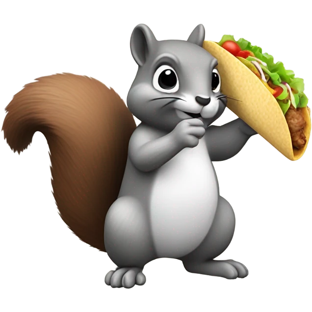 squirrel eating a taco emoji