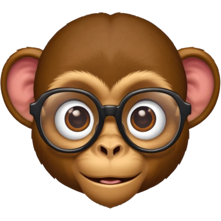 spider monkey with glasses emoji