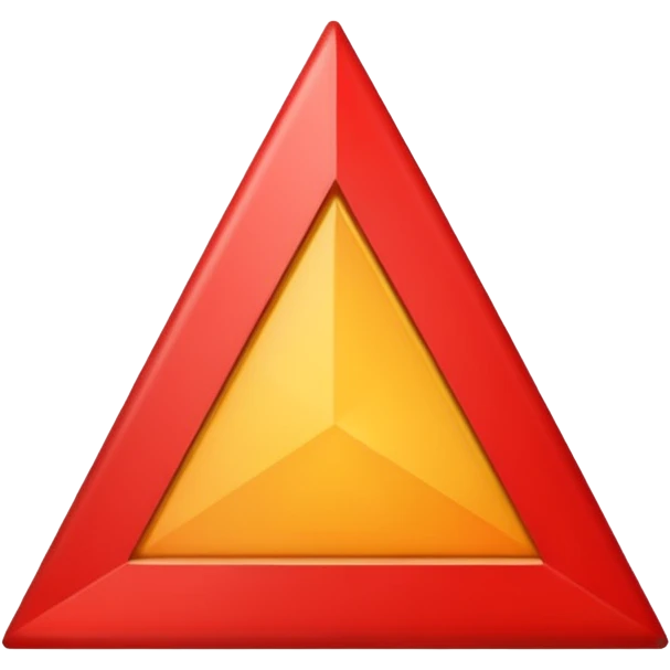 red equilateral triangle emoji