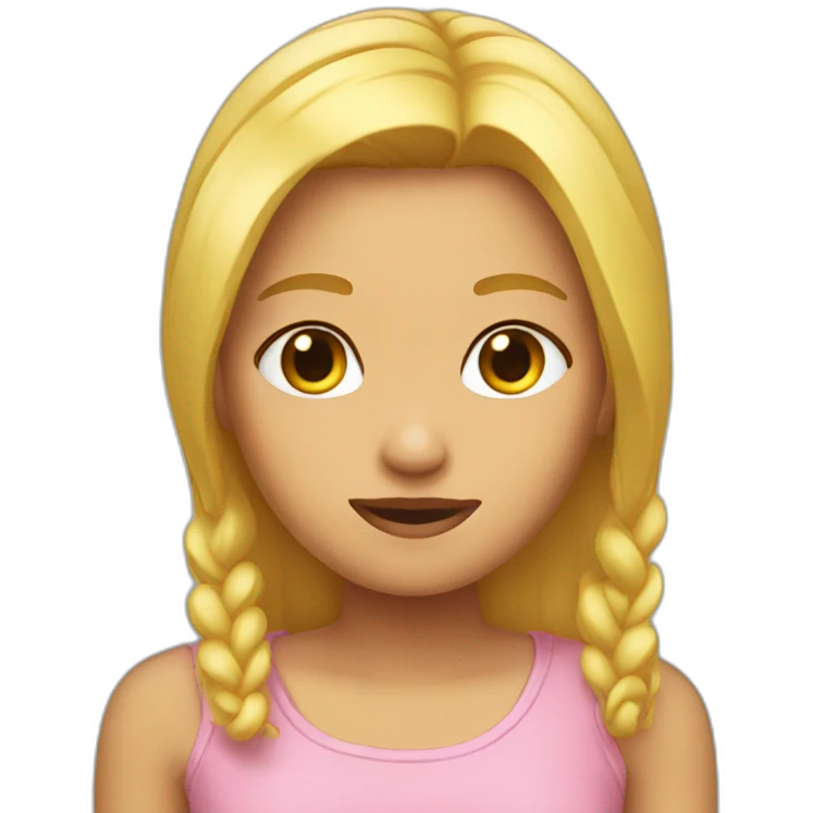 Chica rubia llorar emoji