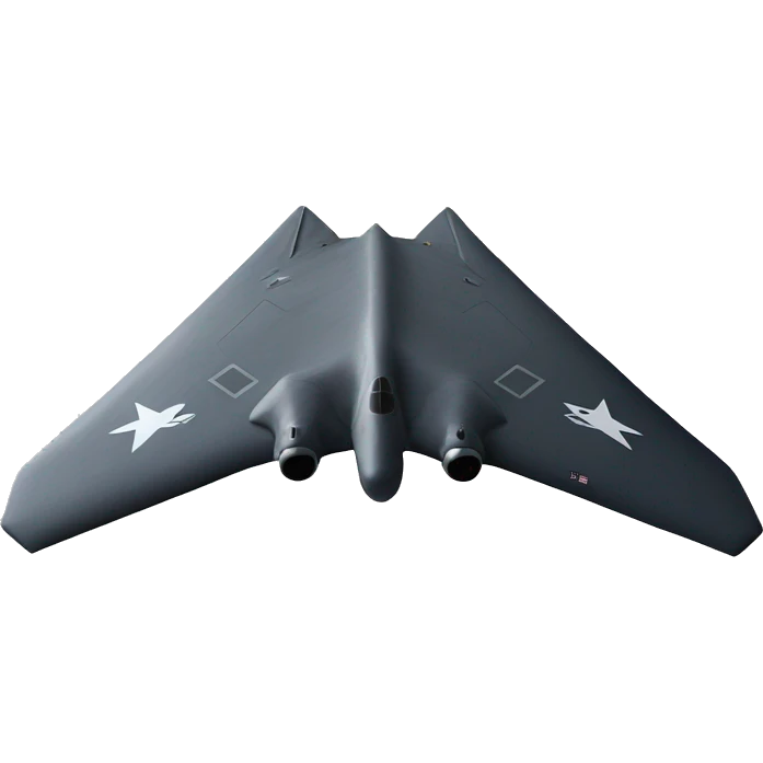 The Northrop B-2 Spirit, also known as the Stealth Bomber, is an American heavy strategic bomber, featuring low-observable stealth technology designed to penetrate dense anti-aircraft defenses emoji