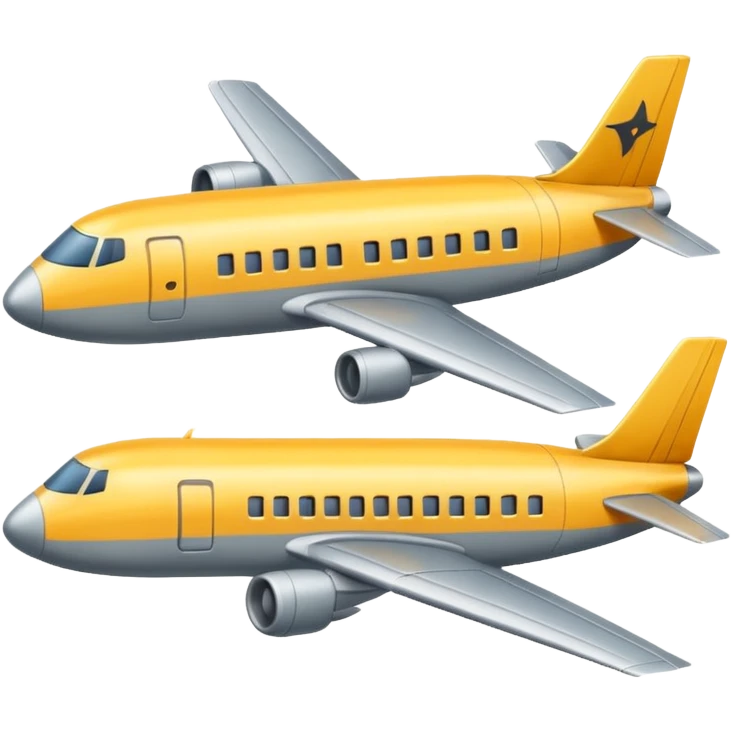 Two large grey rectangle with a plane flying in their direction emoji