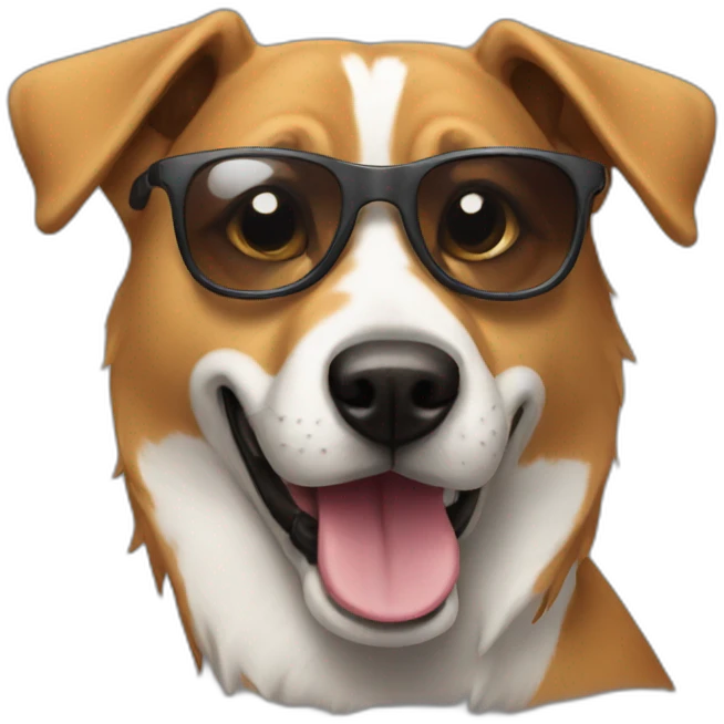 Cool dog emoji