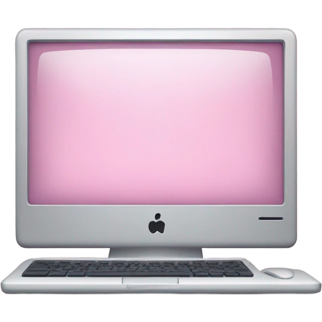 mac computer light pink color emoji