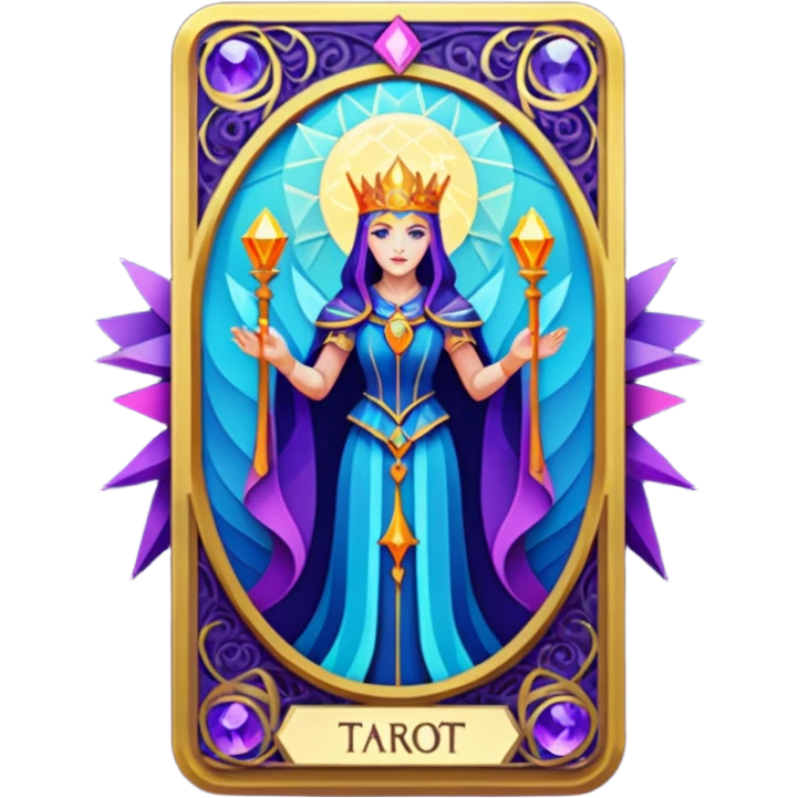 fantasy magic tarot card low poly emoji