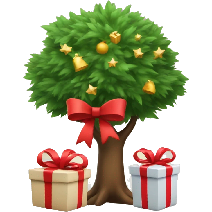 Presents under a tree emoji