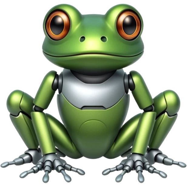 robotic frog emoji
