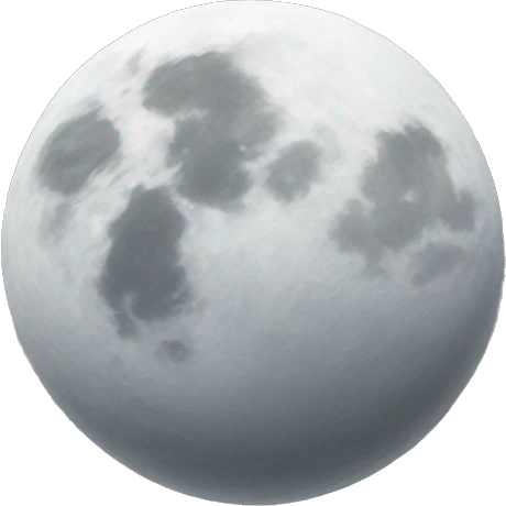 A single white moon emoji