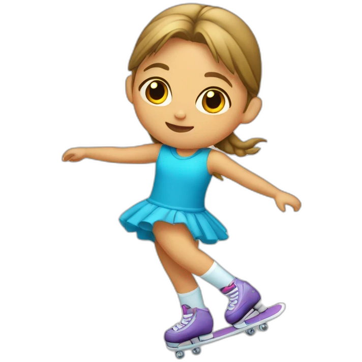 niña patinando emoji