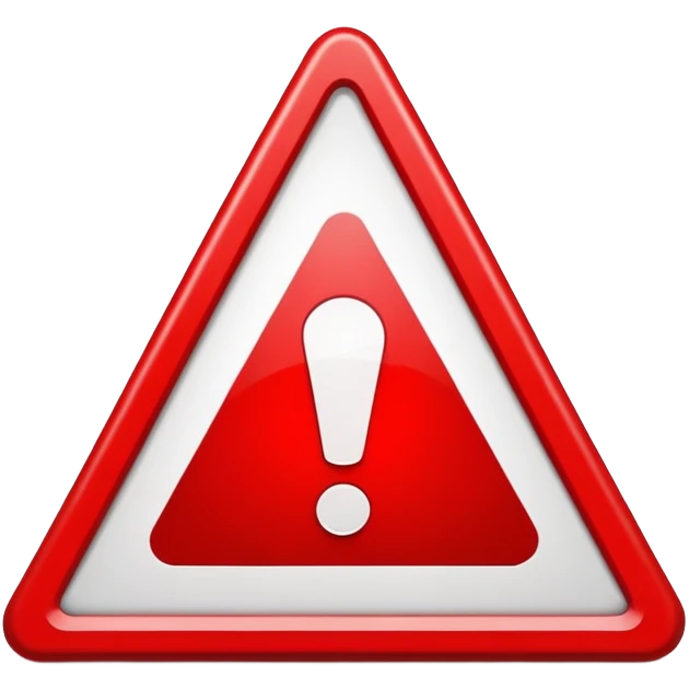 warning triangle with exclamation mark emoji