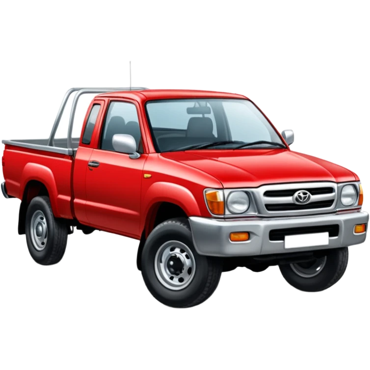 Red 1999 hilux with a full steel tray emoji