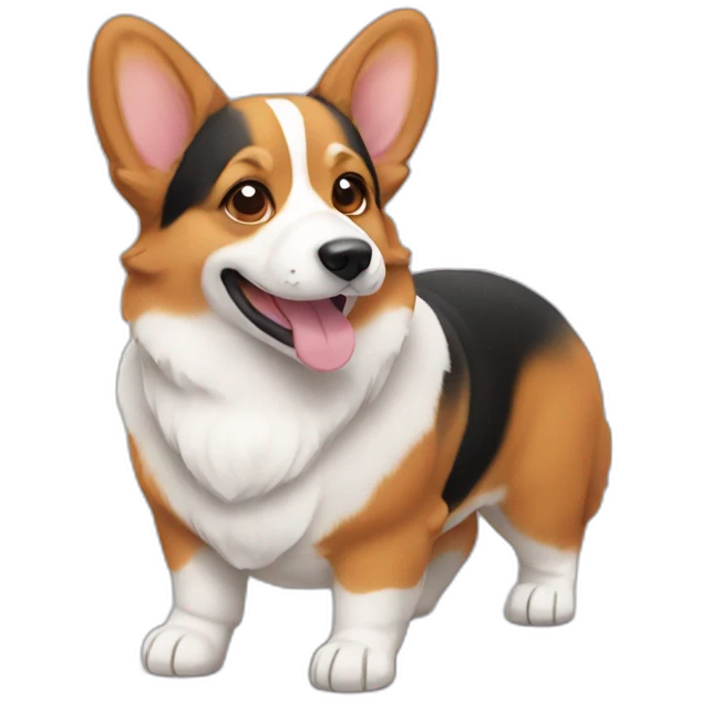 tri-color corgi emoji