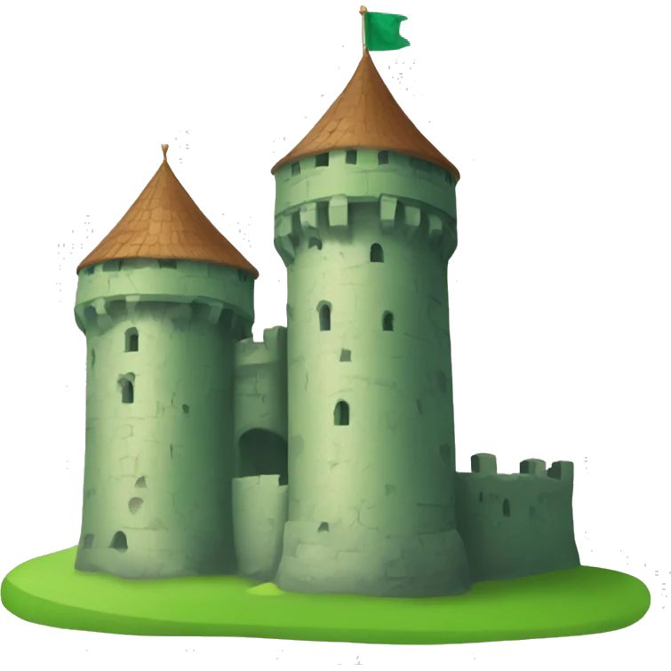 medieval castle tower green emoji
