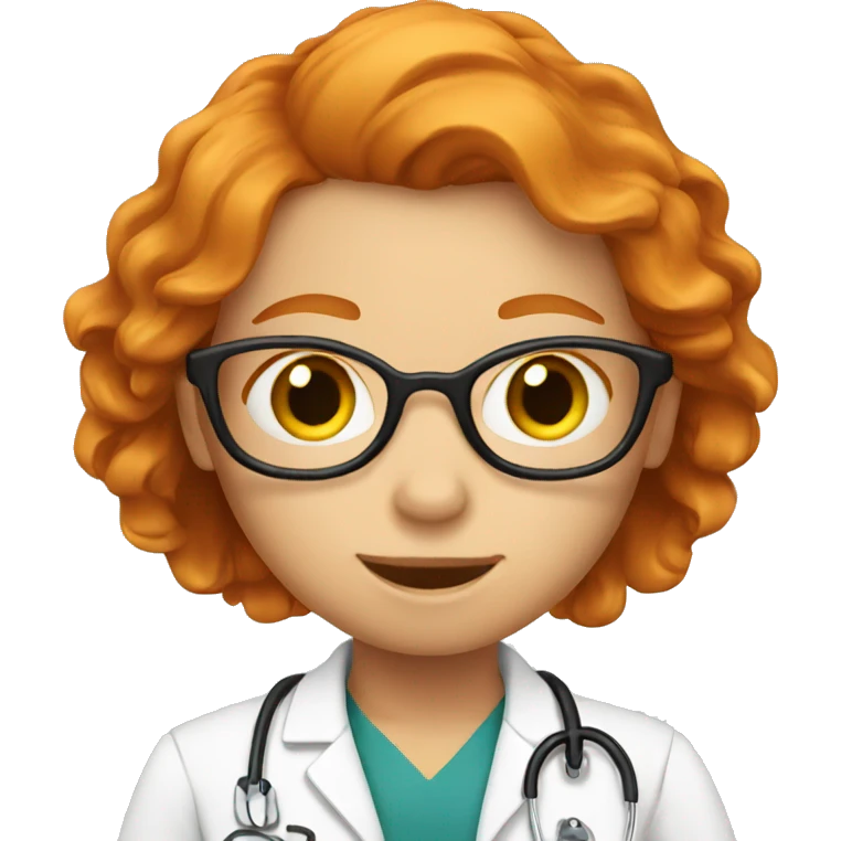 Ginger girl with a doc emoji