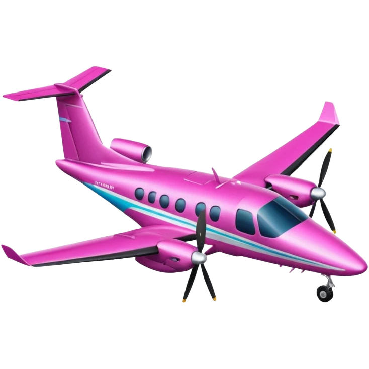 tiny pink (RGB: 220, 20, 120) tapered wing turboprop aircraft emoji