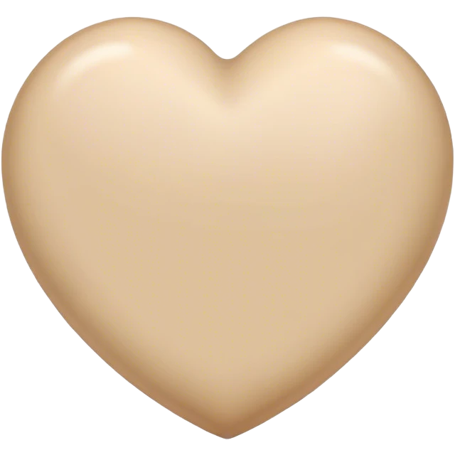beige heart emoji