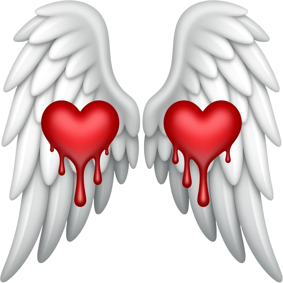 Bleeding heart wings emoji