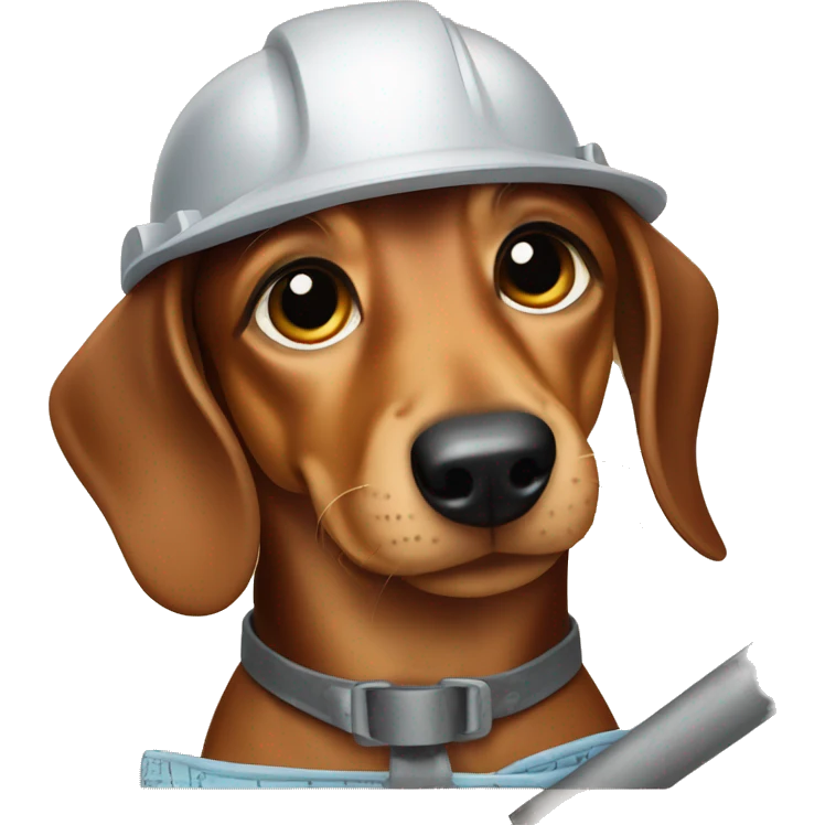 Dachshund as a surveyor emoji