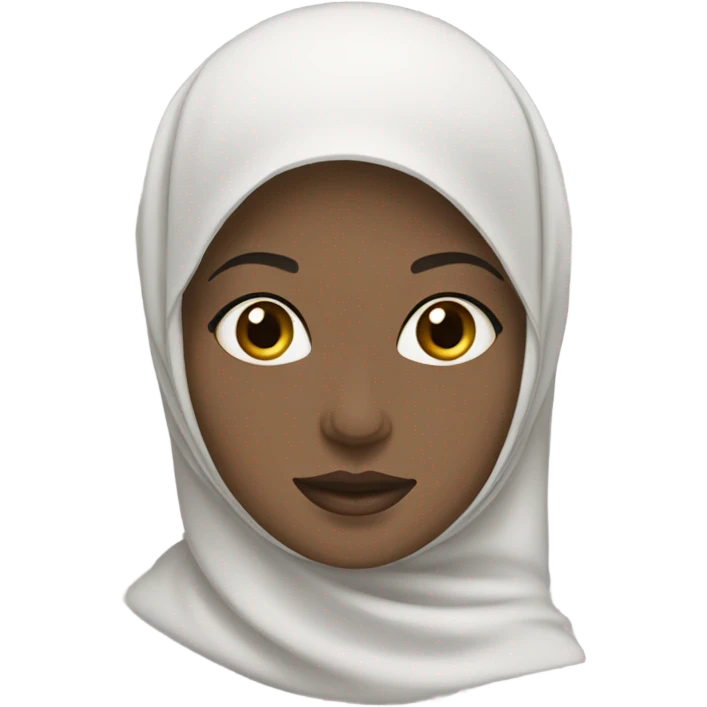 White hijabi woman, white skin  emoji