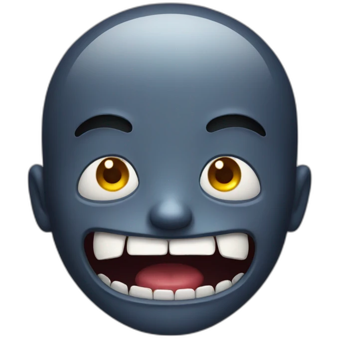 Scary smile emoji