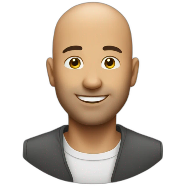 Bald Man congrats emoji