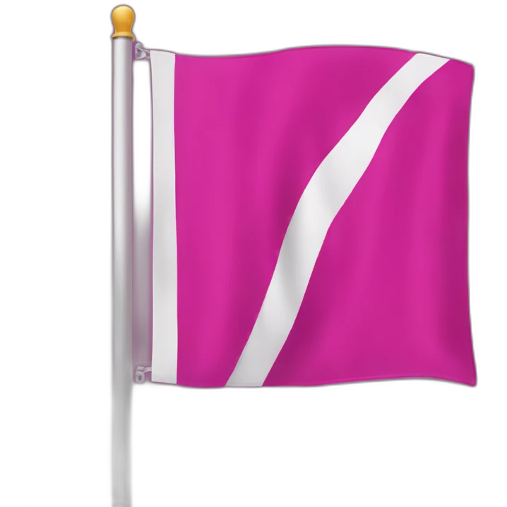big fuchsia flag with white inscription - "idea" emoji