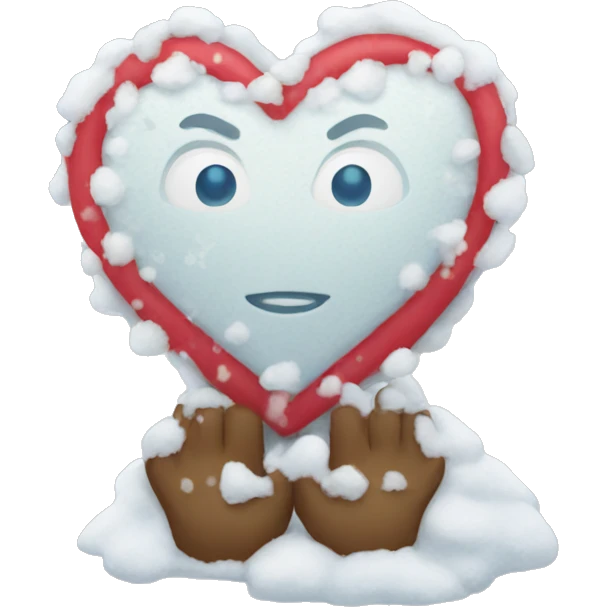 Snow heart emoji