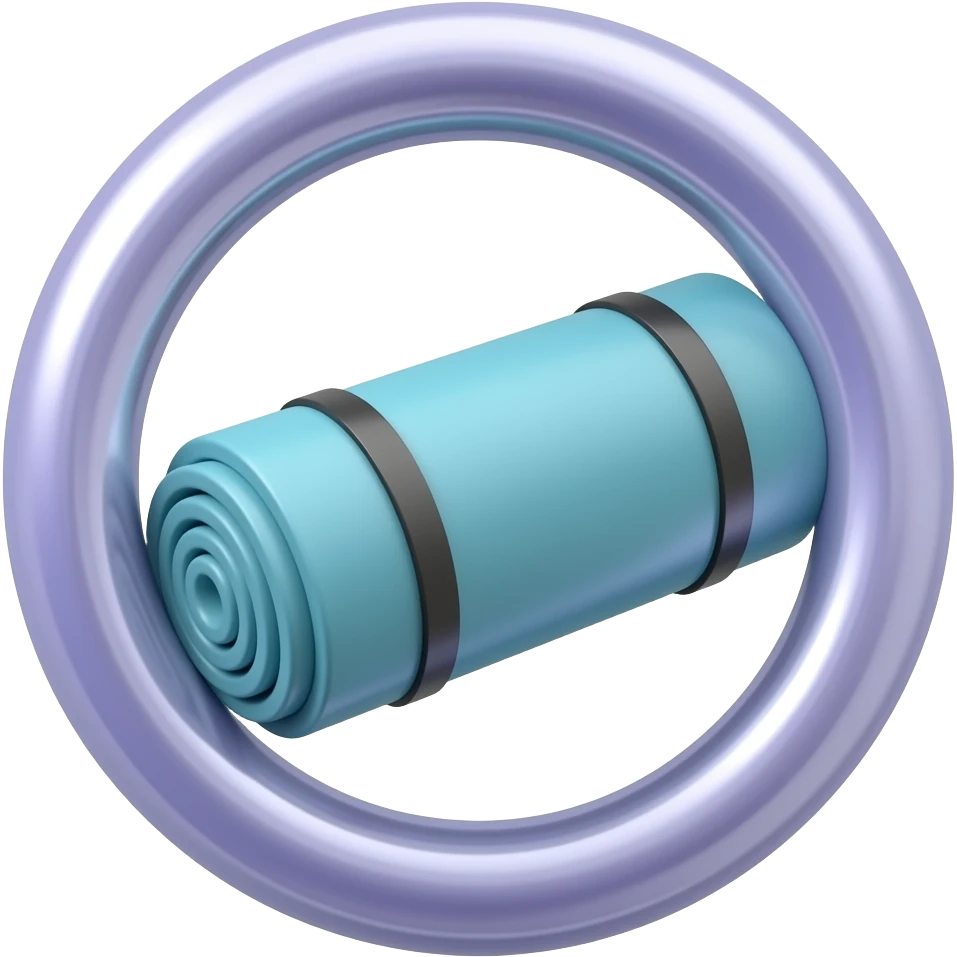 pilates mat & magic ring emoji