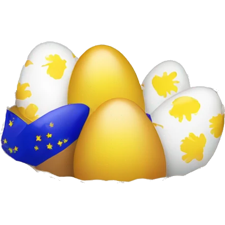 easter basket with eu flag eggs emoji