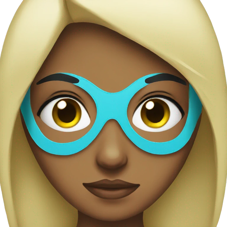 Girl with eye mask emoji