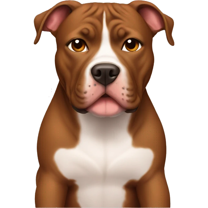 Brown Pitbull sitting emoji