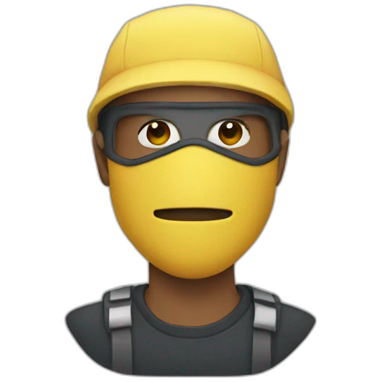 man with a boat mask on emoji