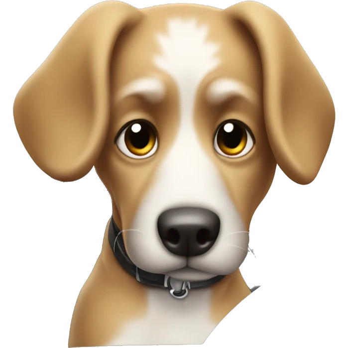 A dog driving a Porsche emoji
