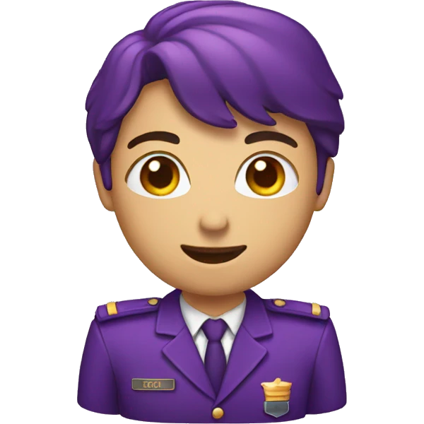 talking purple heart emoji
