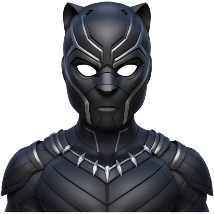 black panther marvel superhero full mask upper body shot emoji