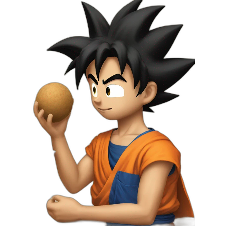 does goku clean nuts? emoji