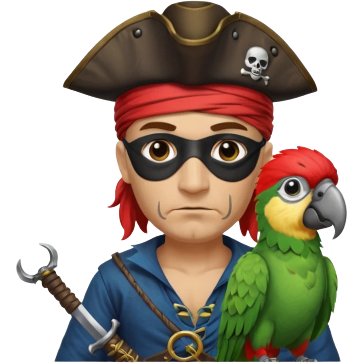 pirate and parrot emoji