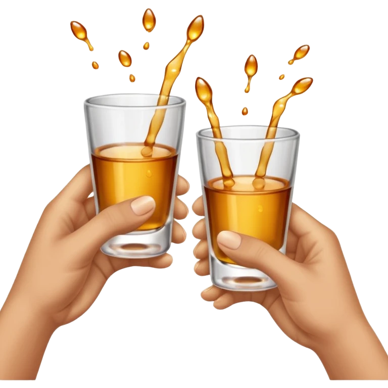 holding hand shot glasses emoji