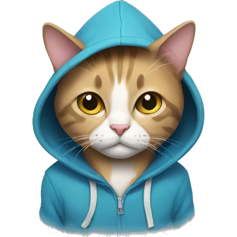 cat with hoodie emoji