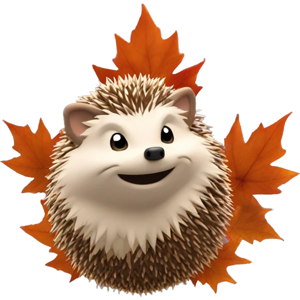 sonc the hedgehog using galaxy gas, with the place covered in Canadian leaves emoji