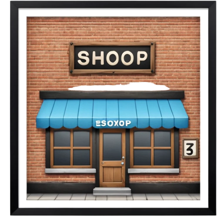 shop with the work shop in the sign emoji