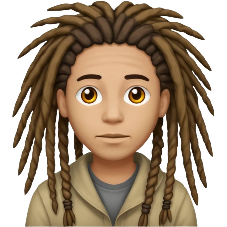 Dreads not smiling and mixed skin color emoji emoji